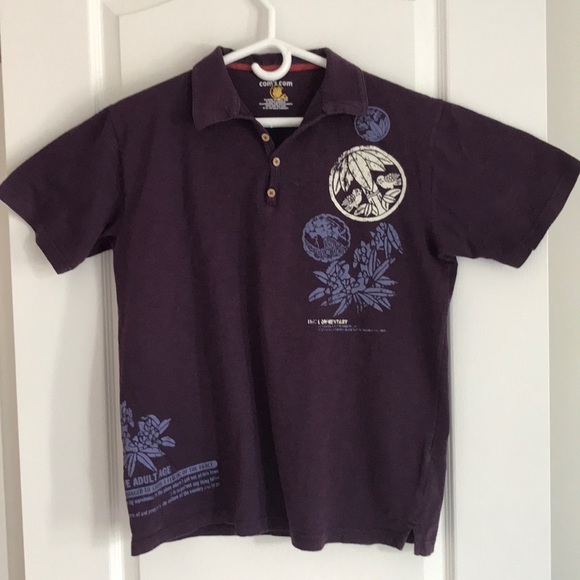 🦋4/$50🦋Japanese brand graphic polo (unisex) - Picture 1 of 8